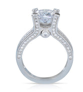 טבעת עשויה כסף טהור בשיבוץ זרקונים